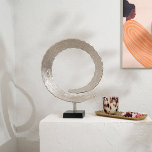 HomeRoots Set of Two Gold Aluminum Tabletop Sculptures - Modern Elegance for Home Décor & Gift Ideas 634182