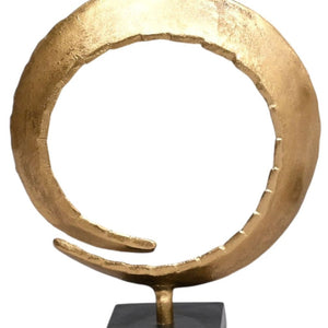 HomeRoots Set of Two Gold Aluminum Tabletop Sculptures - Modern Elegance for Home Décor & Gift Ideas 634182