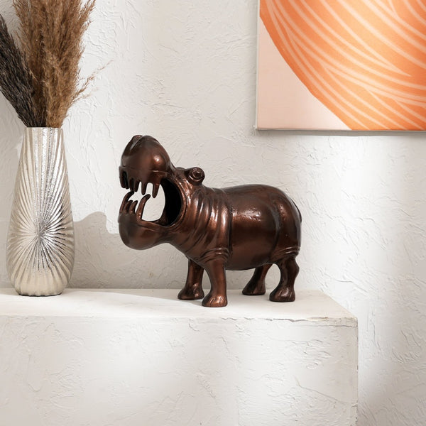 HomeRoots 29" Copper Aluminum Tabletop Sculpture - Modern Industrial Art Piece for Home or Office Décor & Gifts 634196