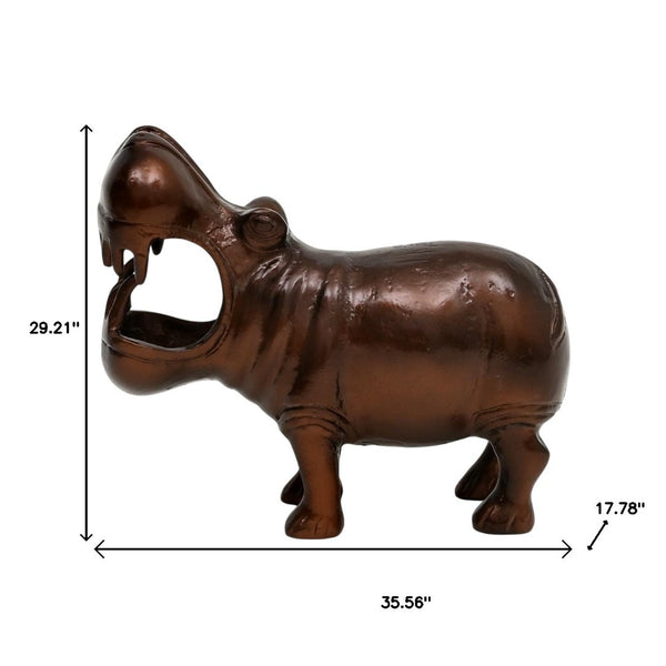 HomeRoots 29" Copper Aluminum Tabletop Sculpture - Modern Industrial Art Piece for Home or Office Décor & Gifts 634196