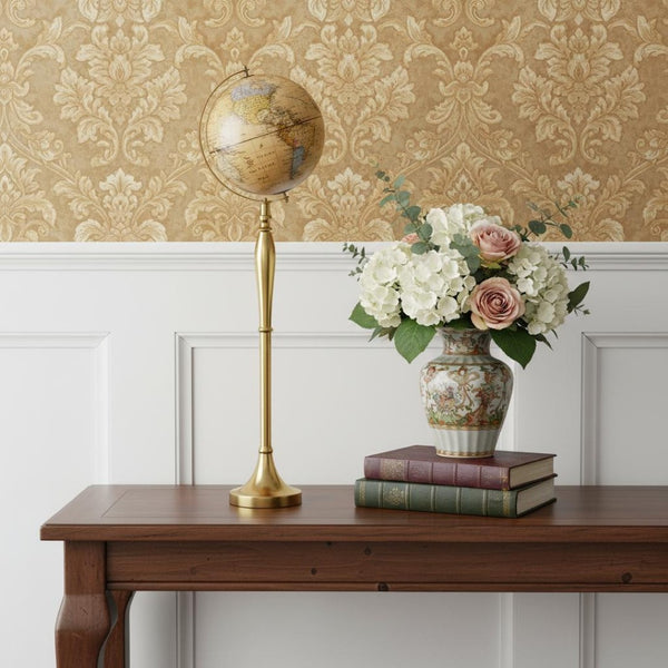 HomeRoots 112" Gold Aluminum Tabletop Sculpture - Modern Vintage Accent for Living Rooms & Entryways, Gift-Ready! 634214