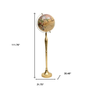 HomeRoots 112" Gold Aluminum Tabletop Sculpture - Modern Vintage Accent for Living Rooms & Entryways, Gift-Ready! 634214