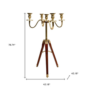 HomeRoots 79" Striking Gold Aluminum Tabletop Sculpture - Modern Elegance for Home Decor & Gift Ideas 634215