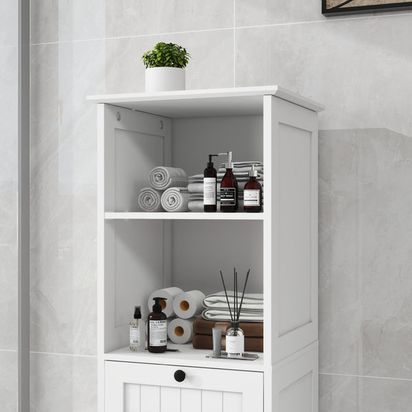 English Elm One-Compartment Tilt-Out Laundry Sorter Cabinet With Drawer - Space-Saving Design In White Finish W1120P146259