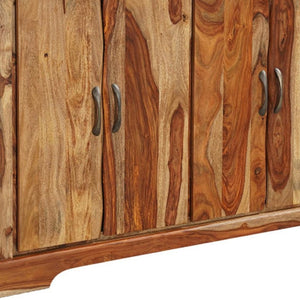 HomeRoots 72" Brown Solid Wood Live Edge Sideboard - Unique Handcrafted Storage with Rustic Charm & Style 634311