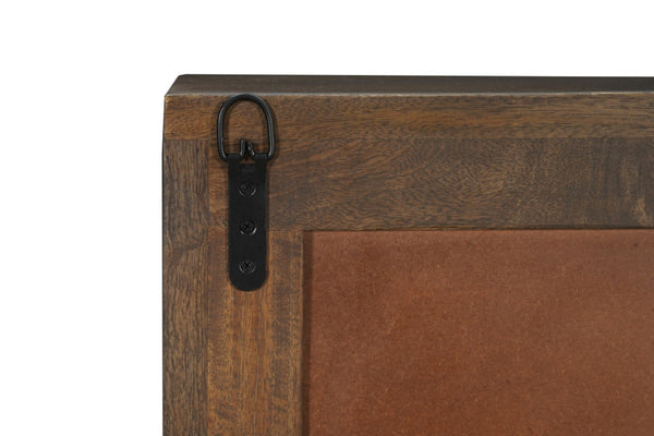 HomeRoots 83" Dark Brown Distressed Reclaimed Wood Sideboard - Rustic Console with Storage & Vintage Charm 634321
