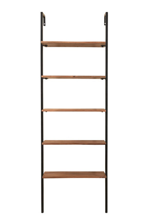 HomeRoots 69" Brown Solid Wood Wall-Mounted Writing Desk & Bookshelf with 4 Drawers for Stylish Organization 634359