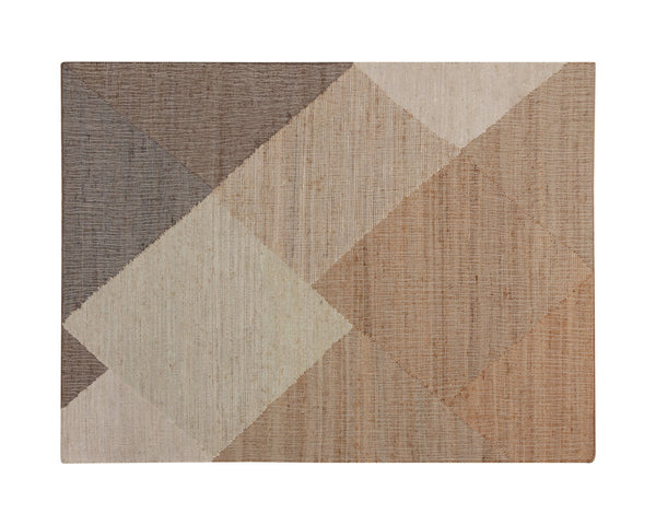 Sunpan Oswego Hand-woven Rug - Artisan-crafted Geometric Design In Natural And Sage Tones For Any Space Taupe Jute Blend 111980
