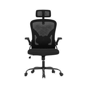 HomeRoots Black Ergonomic Adjustable Rolling Office Chair with Breathable Mesh Back for Maximum Comfort & Mobility 634581