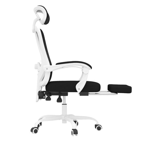 HomeRoots Black Adjustable Height Swivel Rolling Office Chair with Breathable Mesh, Durable Frame & Locking Casters 634587