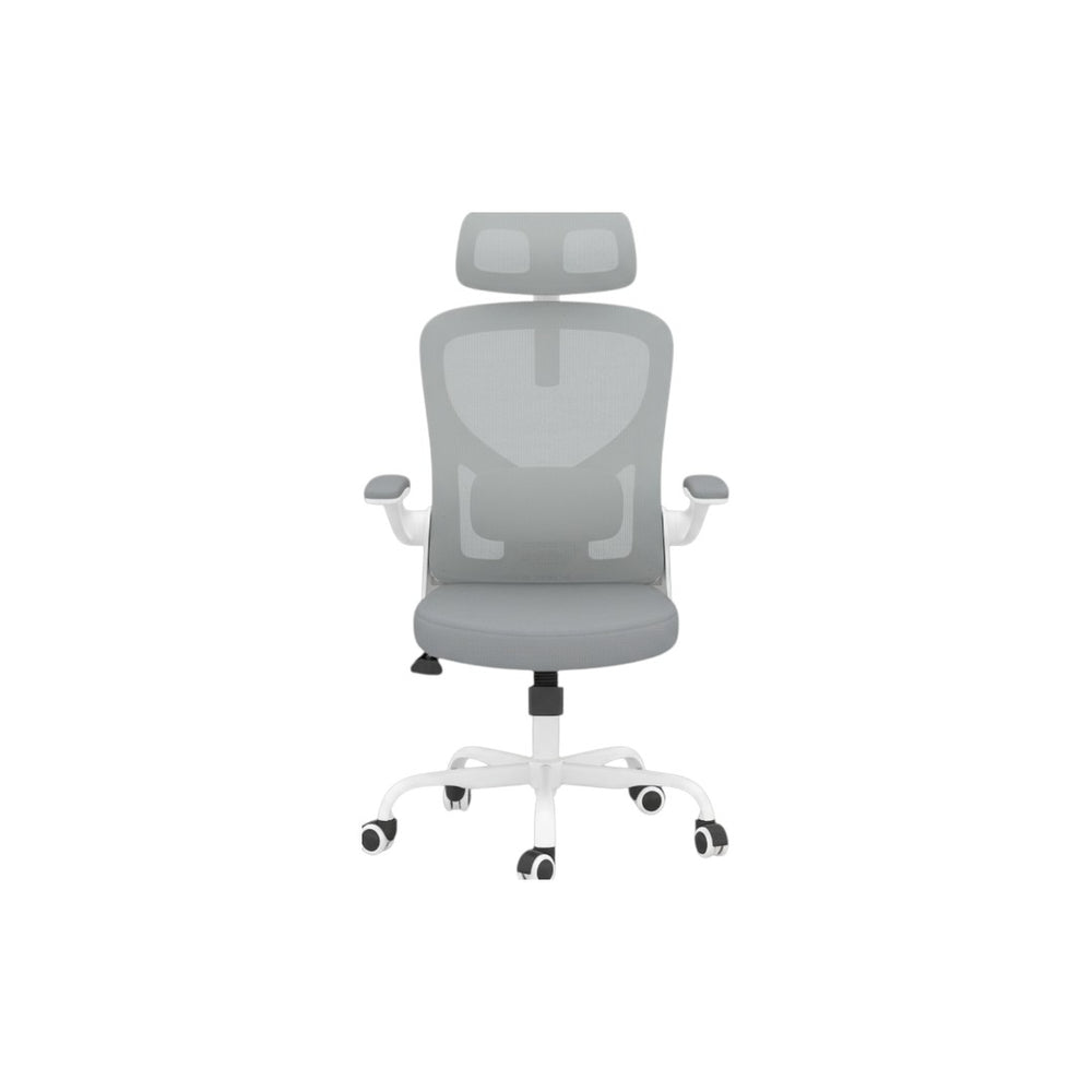 HomeRoots Gray Adjustable Height Swivel Office Chair - Modern Design, Ergonomic Comfort & Smooth Mobility 634592