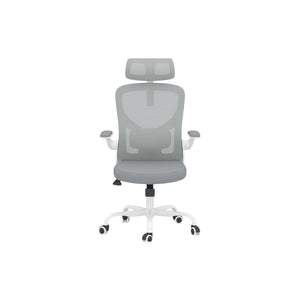 HomeRoots Gray Adjustable Height Swivel Office Chair - Modern Design, Ergonomic Comfort & Smooth Mobility 634592