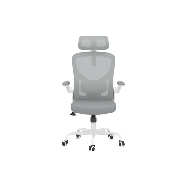 HomeRoots Gray Adjustable Height Swivel Office Chair - Modern Design, Ergonomic Comfort & Smooth Mobility 634592