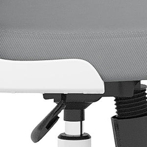 HomeRoots Gray Adjustable Height Swivel Office Chair - Modern Design, Ergonomic Comfort & Smooth Mobility 634592