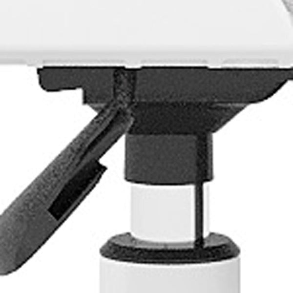 HomeRoots White Adjustable Height Swivel Rolling Office Chair - Ergonomic Comfort & Modern Design for Productivity 634594