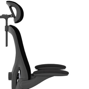 HomeRoots Black Adjustable Height Swivel Office Chair - Ergonomic Mesh Back, Durable Design & Smooth Mobility 634595