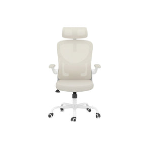 HomeRoots Beige Adjustable Height Swivel Rolling Office Chair - Stylish Comfort & Ergonomic Support for All-Day Use 634596