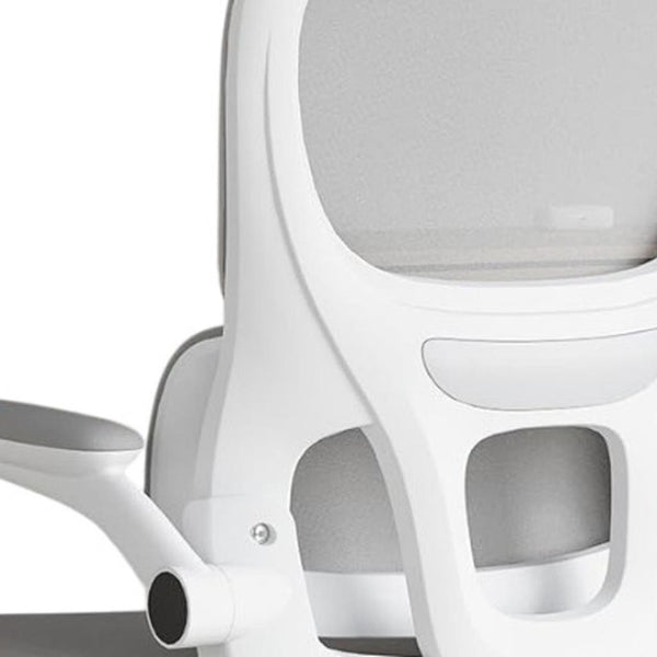 HomeRoots Gray Ergonomic Adjustable Height Swivel Rolling Gaming Chair for Comfort & Productivity at Home 634597