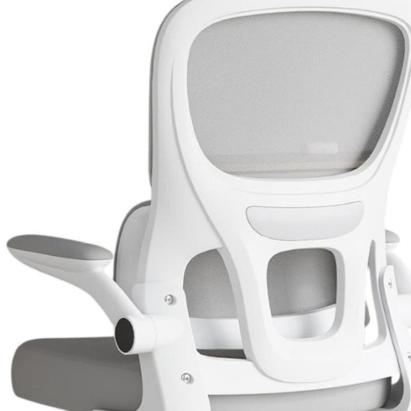 HomeRoots Gray Ergonomic Adjustable Height Swivel Rolling Gaming Chair for Comfort & Productivity at Home 634597