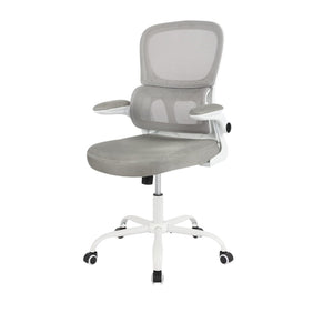 HomeRoots Gray Ergonomic Adjustable Height Swivel Rolling Gaming Chair for Comfort & Productivity at Home 634597