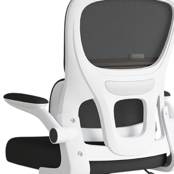 HomeRoots Black Adjustable Height Swivel Rolling Gaming Chair - Stylish Ergonomic Comfort for Home & Office Use 634598
