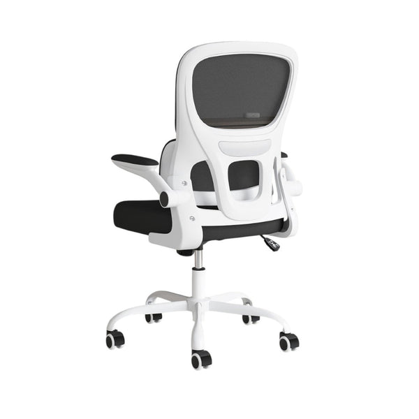 HomeRoots Black Adjustable Height Swivel Rolling Gaming Chair - Stylish Ergonomic Comfort for Home & Office Use 634598