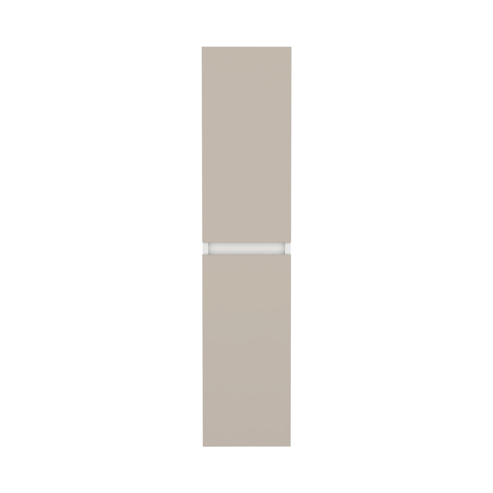 English Elm High 43" Two-Door Wall Cabinet White Particle Board Tall Bathroom Kitchen Laundry Storage, Durable Finish B070P363810