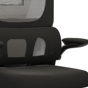 HomeRoots Black Adjustable Height Swivel Rolling Office Chair - Ergonomic, Durable, Stylish Design for Comfort 634600