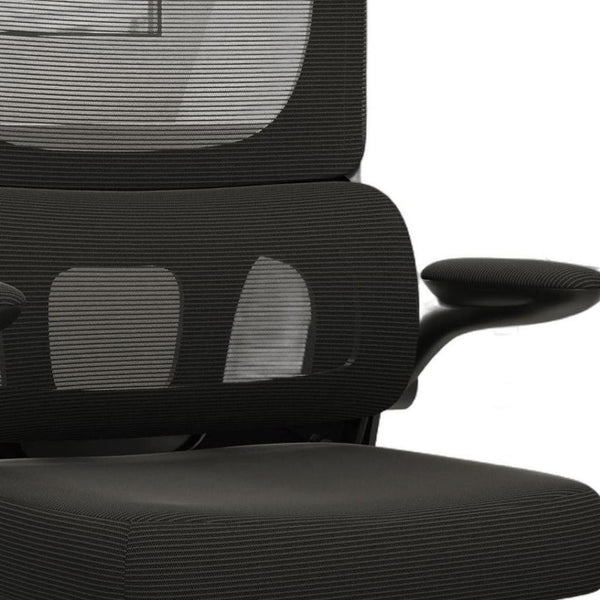 HomeRoots Black Adjustable Height Swivel Rolling Office Chair - Ergonomic, Durable, Stylish Design for Comfort 634600