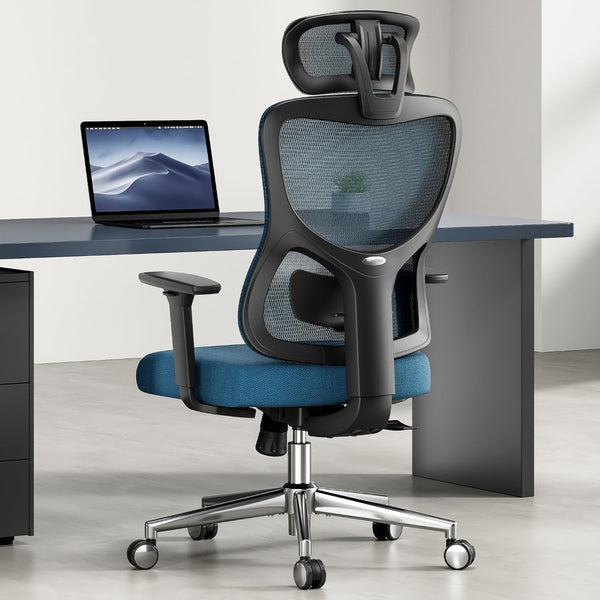 HomeRoots Black Adjustable Height Swivel Office Chair with Mesh Back, Rolling Casters & Ergonomic Support 634601