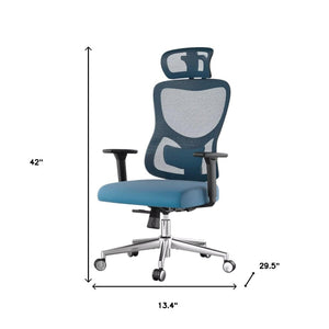 HomeRoots Black Adjustable Height Swivel Office Chair with Mesh Back, Rolling Casters & Ergonomic Support 634601