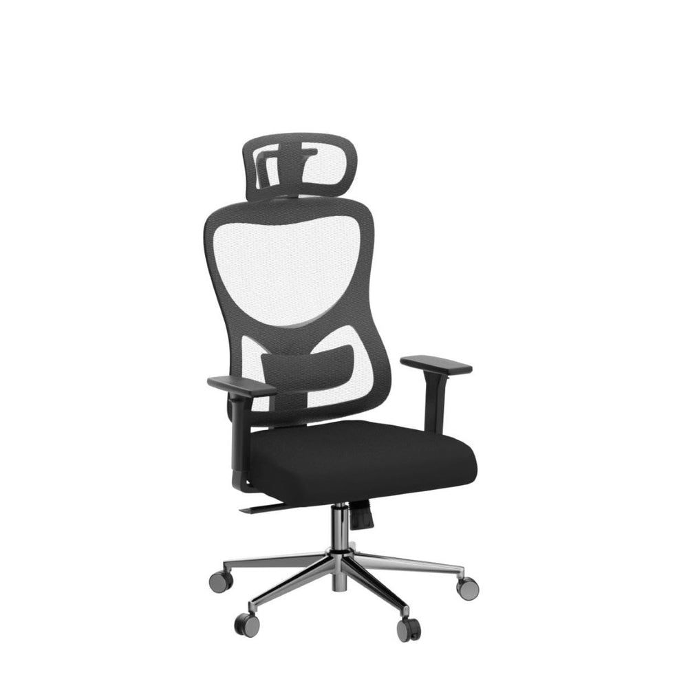HomeRoots Black Adjustable Height Swivel Rolling Office Chair - Ergonomic Mesh Back, 360° Mobility & Style 634602