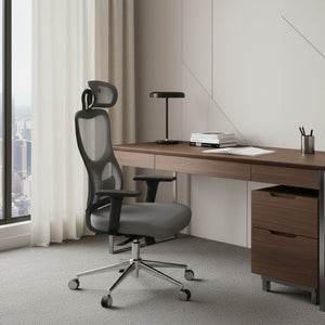 HomeRoots Black Adjustable Height Swivel Rolling Office Chair with Breathable Mesh and Lumbar Support Design 634603