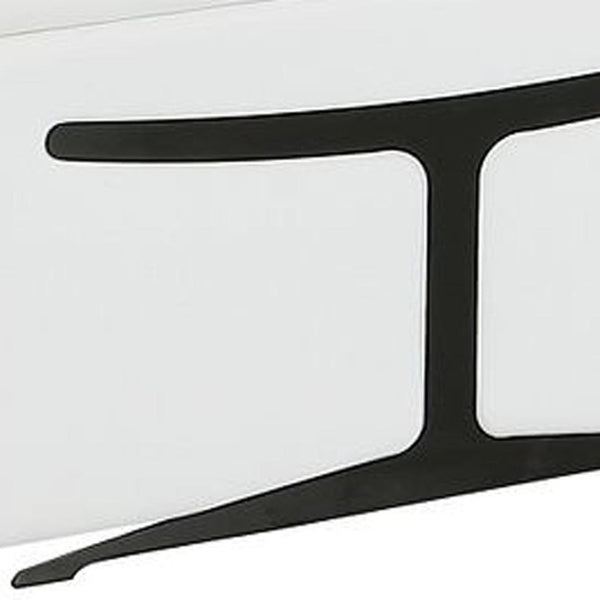 HomeRoots White Italian Leather U-Shaped Modular Sectional Sofa with Console & Power Recline – Luxurious Comfort! 634663
