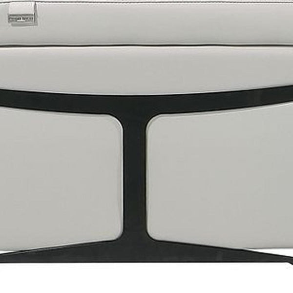 HomeRoots Light Gray Italian Leather U-Shaped Power Reclining Sectional with Console & USB Charging Features 634681