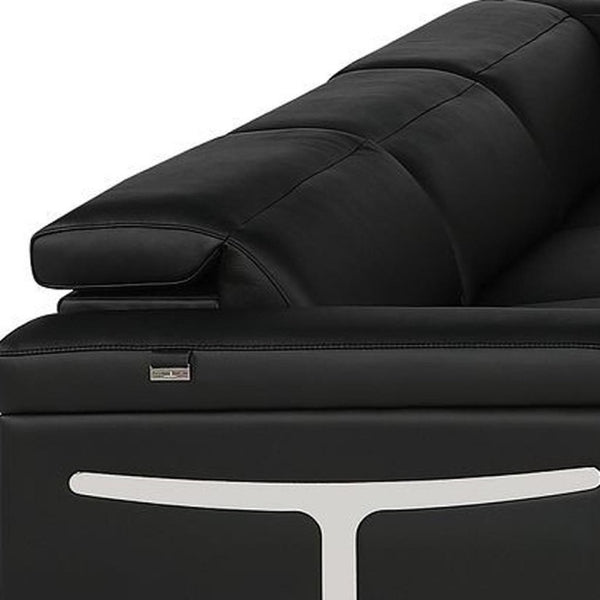 Italian Leather Power Reclining U-shaped Sectional Eight Seat Corner Sofa with Storage Console