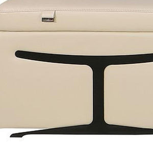 HomeRoots Beige Italian Leather U-Shaped Power Reclining Sectional with Console – Luxury Seating for 8! 634691