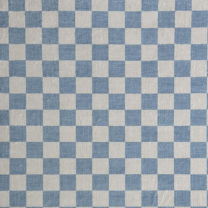 HomeRoots 5' Stylish Blue and Off-White Checkered Area Rug for Modern Homes - Durable, Stain-Resistant Design 7' X 10' 634767