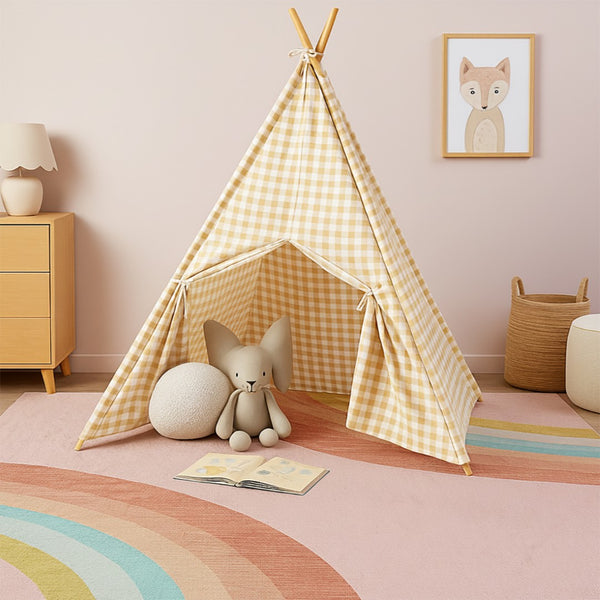 HomeRoots 5' Colorful Rainbow Area Rug for Kids' Rooms - Durable, Easy-Care, Whimsical Design for Playful Spaces 8' X 11' 634776
