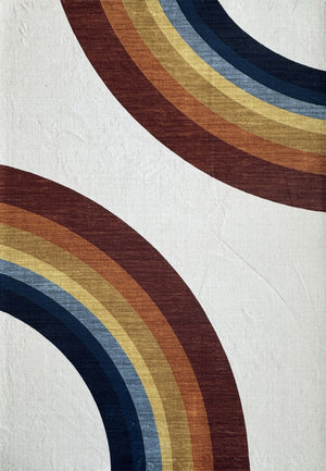 HomeRoots 5' Playful Rainbow Area Rug for Kids - Durable, Stain-Resistant Design for Playrooms & Nurseries 5' X 8' 634778