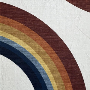 HomeRoots 5' Playful Rainbow Area Rug for Kids - Durable, Stain-Resistant Design for Playrooms & Nurseries 8' X 11' 634780