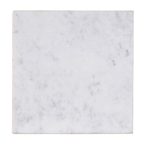 HomeRoots 21" White and Gold Marble Iron Square End Table - Rustic Elegance for Modern Living Spaces 634867