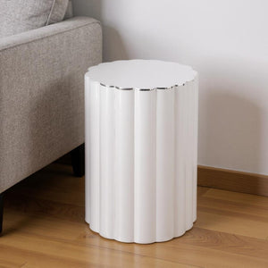 HomeRoots 18" Silver Stainless Steel End Table - Modern Compact Design for Small Spaces & Versatile Use 634872
