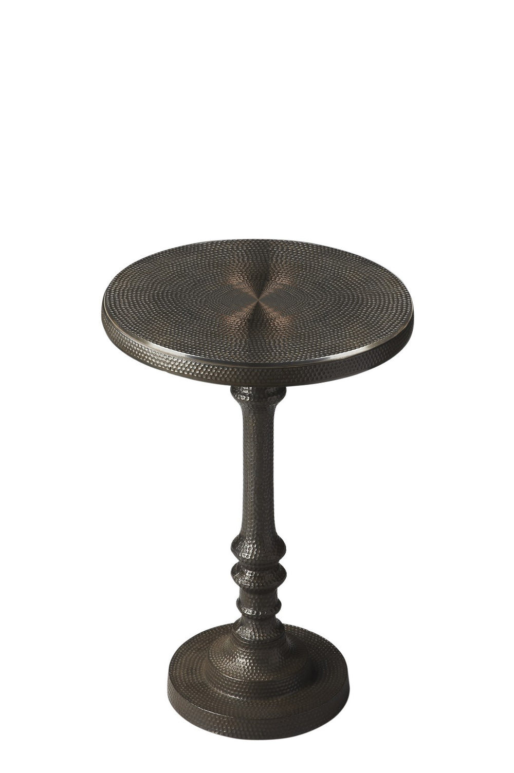 HomeRoots 24" Bronze Metal Pedestal End Table - Sleek, Stylish, and Versatile Accent for Any Space Decor 634875