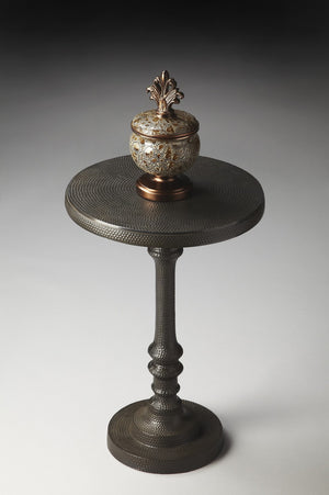 HomeRoots 24" Bronze Metal Pedestal End Table - Sleek, Stylish, and Versatile Accent for Any Space Decor 634875