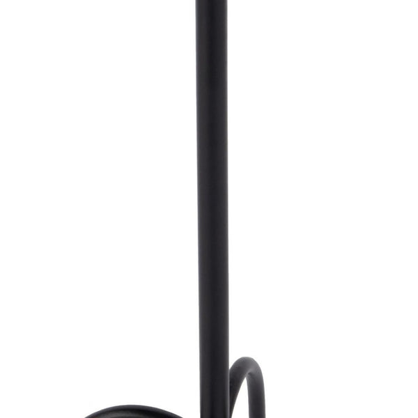 HomeRoots 25" Elegant White Marble and Black Iron Round Pedestal End Table – Perfect Accent for Any Space! 634884