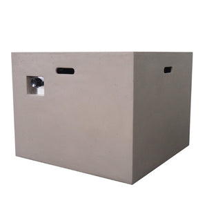 English Elm Aidan Concrete Square Fire Pit Outdoor Patio Gathering Focal Point with 40000 BTU Heat 63490.00LGRY-40K