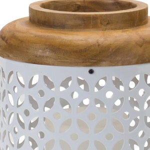 HomeRoots Set of Two Modern Geometric Metal Lantern Candle Holders for Stylish Home Décor & Gifts 634908