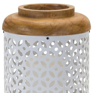 HomeRoots Set of Two Modern Geometric Metal Lantern Candle Holders for Stylish Home Décor & Gifts 634908