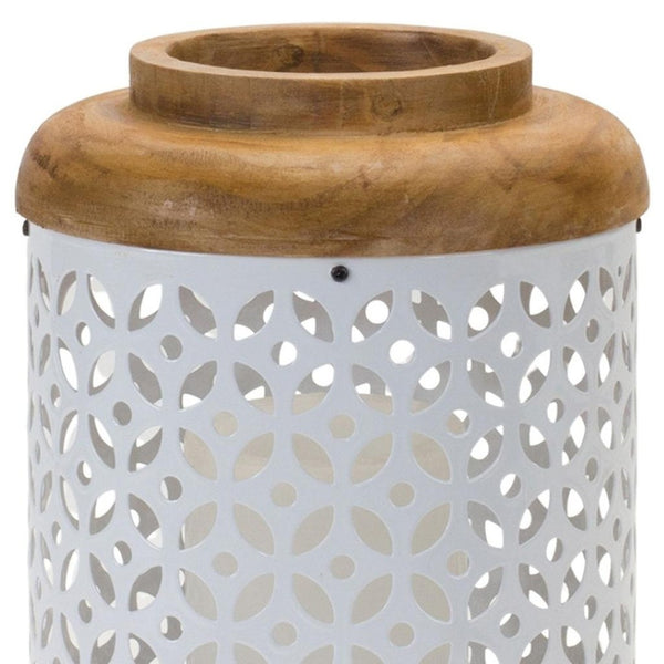 HomeRoots Set of Two Modern Geometric Metal Lantern Candle Holders for Stylish Home Décor & Gifts 634908